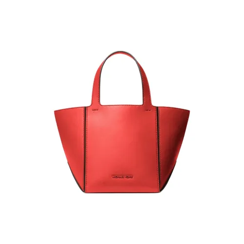MICHAEL KORS Cow Leather tote Liuto Bag Shopping Bag Handbag Small Size Women's Coral Red