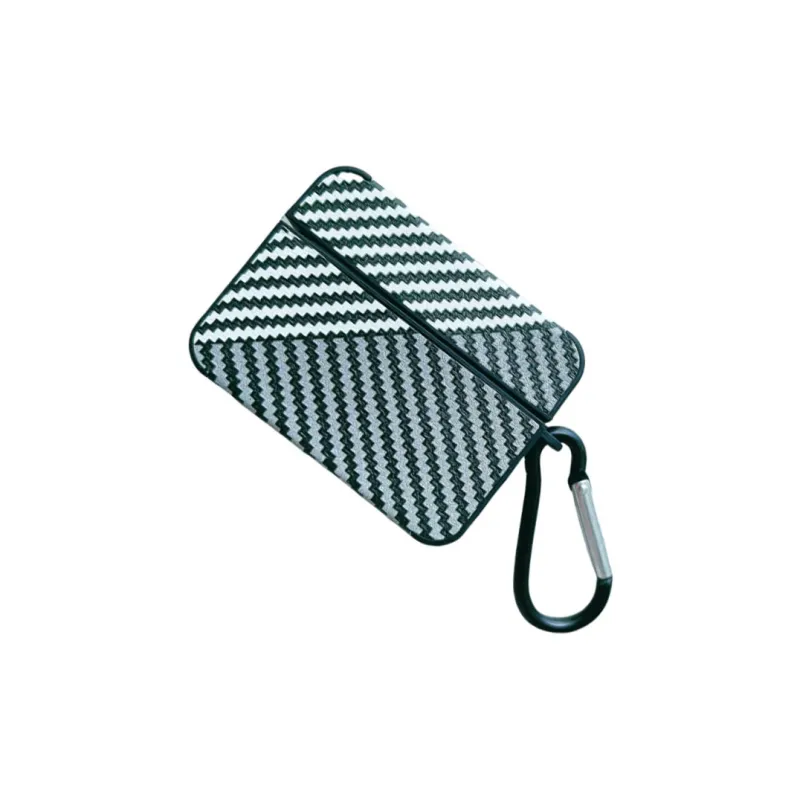 Baohuguang Compatible With AirPods 2/4/pro 2/1 TPU Square Creative Carbon Fiber Individual Niche Headphone Cases-10