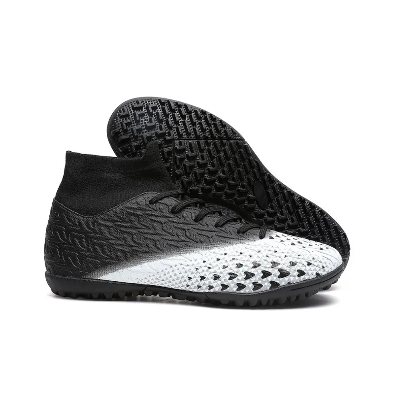 OFFER AITR Soccer Shoes Unisex High Top Black/Blue/White-3