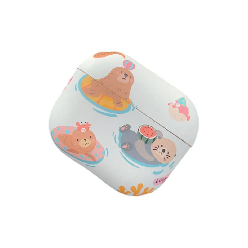 Baohuguang Compatibility With AirPods 1/4/pro 2 TPU Cartoon Cute Water Zoo 3D Effect Matte Headphone Cases-4