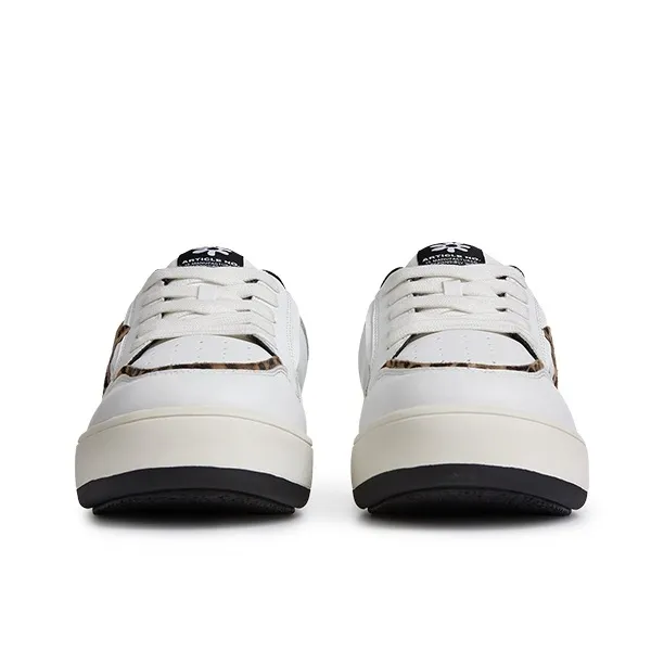 ARTICLE NO. Low Top Skateboard Shoes Unisex Leopard Print With White Accents-4