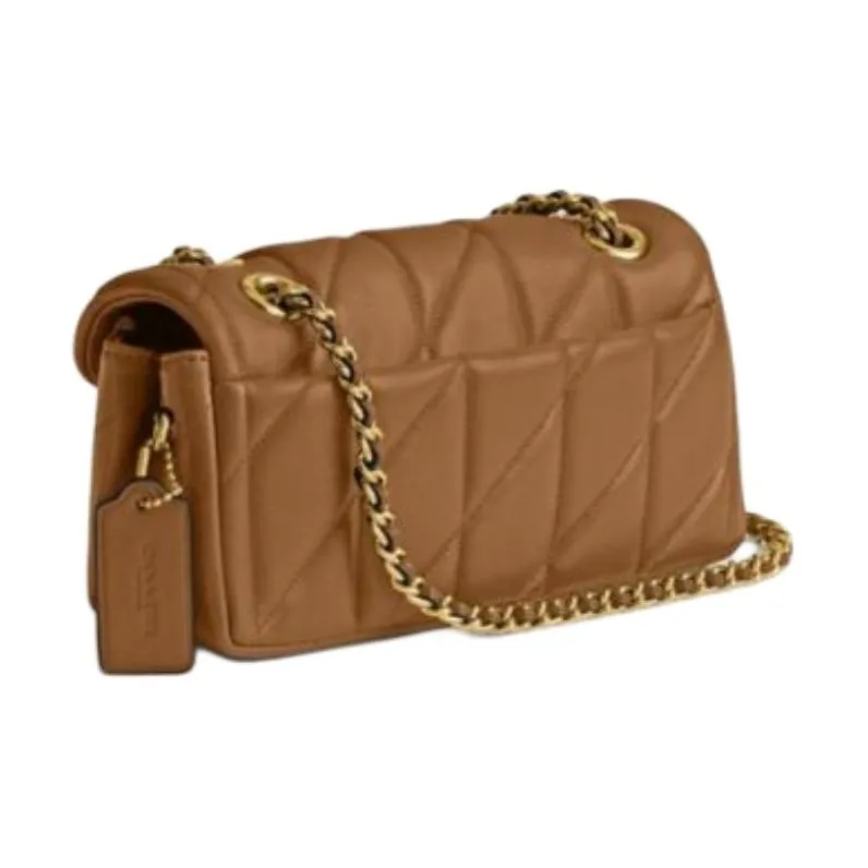COACH Tabby Sheepskin Crossbody Bag, Shoulder Bag Trumpets Women's Honeys Brown-1
