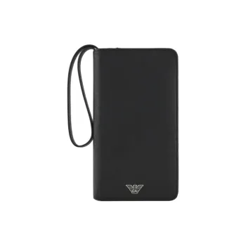 EMPORIO ARMANI Logo Plaque Zip Around Wallet