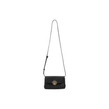 TORY BURCH Miller Leather Crossbody Bag Clutch Wallet Shoulder Bag Regular Women's Black & Black Gold