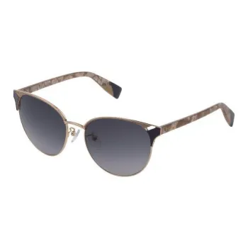Furla Metal Oval Sunglasses Women's Brown