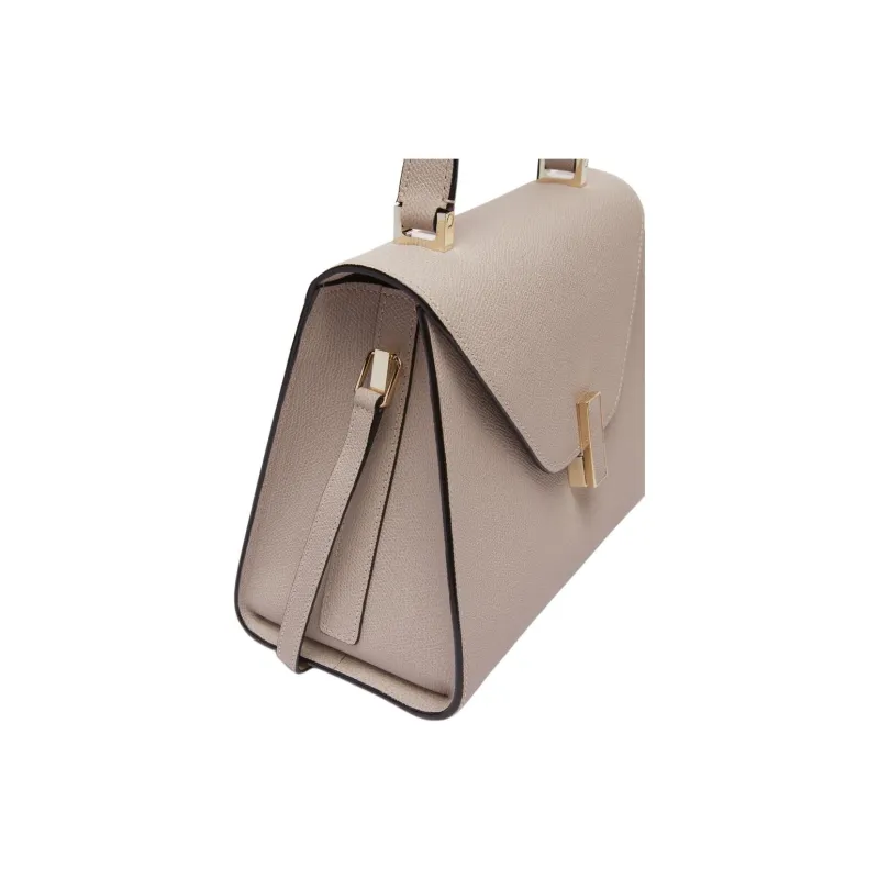 Valextra Iside Cow Leather One Shoulder Handbags Medium Size Women's Nude Pink-3