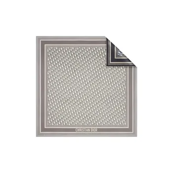 DIOR Silk Scarves Unisex Gray
