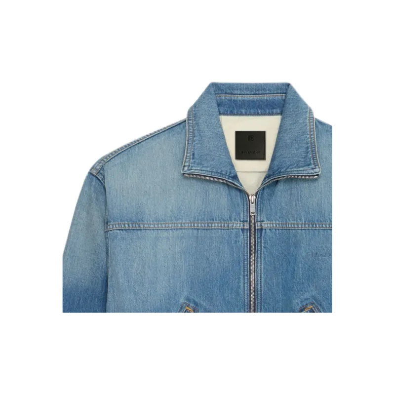 Givenchy Bomber Jacket In Denim Jackets & Coats Men's Medium Blue-4