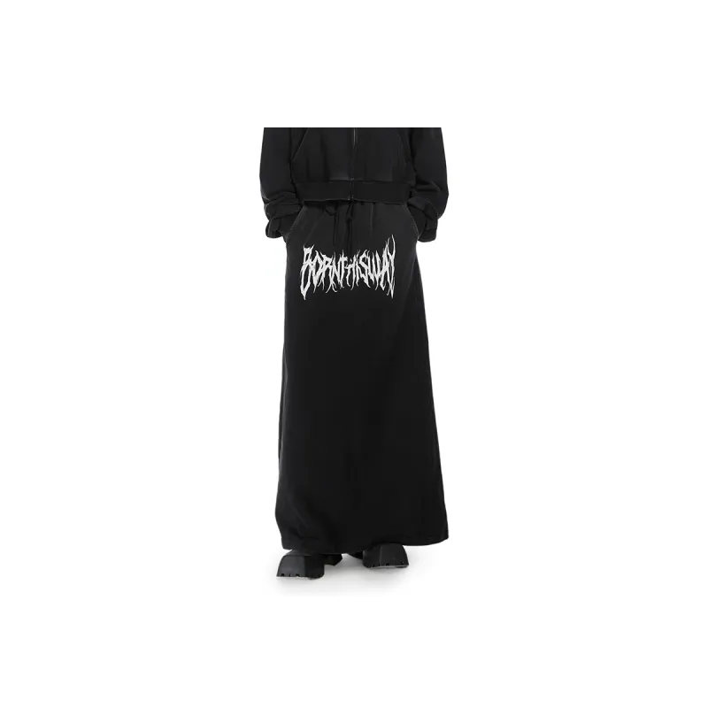 BTW Casual Long Skirts Women's Black-2