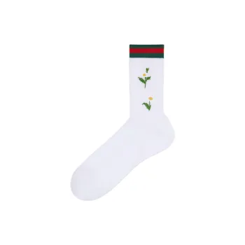 GUCCI SS25 Mid Calf Socks Women's 1 Pack White