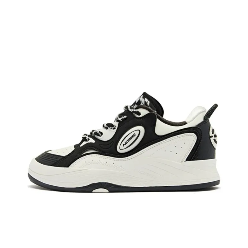 QIAODAN Egg Shoes Cushioning Wear Resistant Low Top Skateboard Shoes Women's Black-0