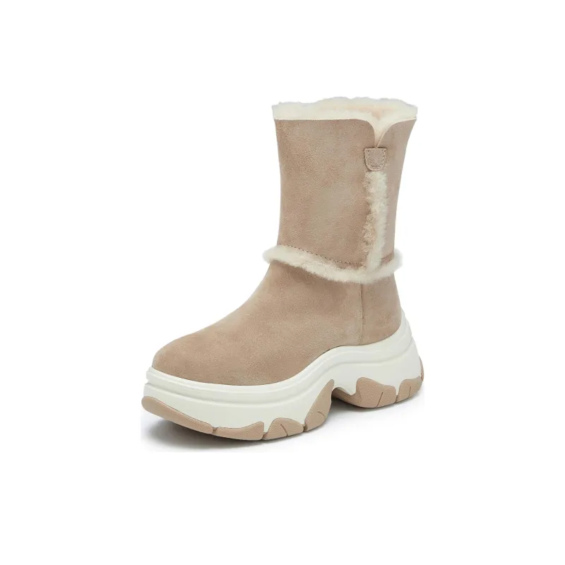 Staccato Fleece Latte Thermal Crew Snow Boots Women's-1