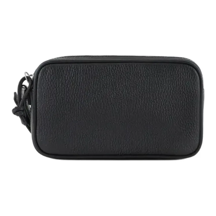 EMPORIO ARMANI Cow Leather Clutch Men's Black-2