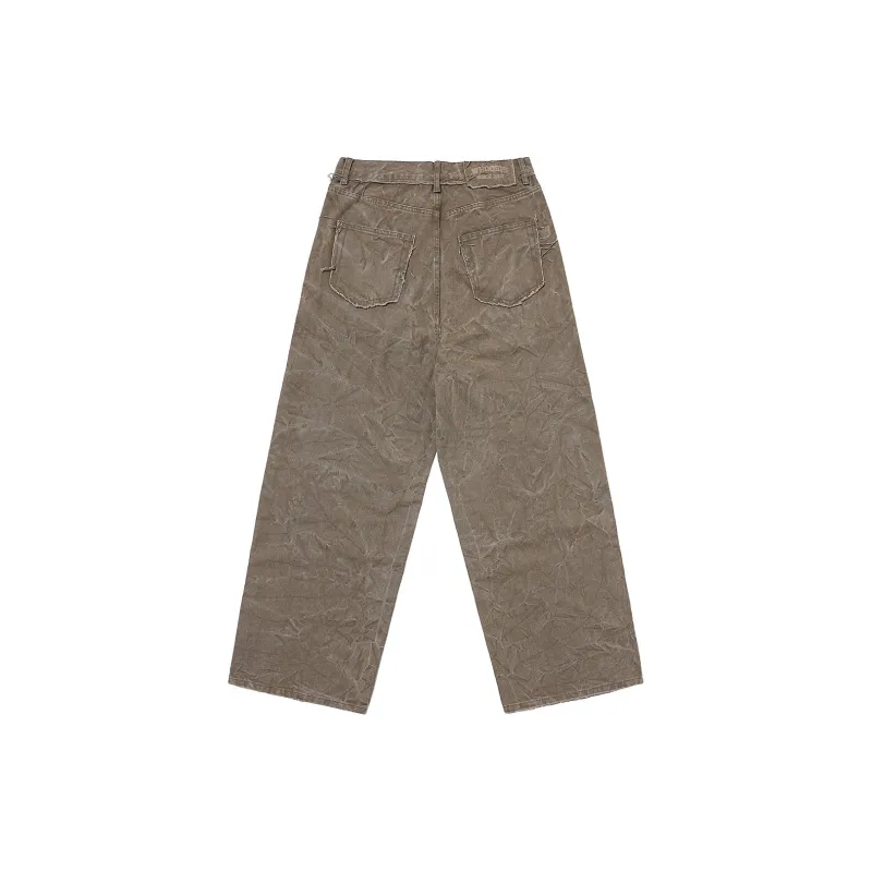 WHOOSIS Cargo Pants Unisex Gray Brown-1