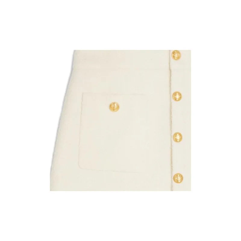 CELINE Casual Short Skirts Women's Pink Chalk White-2