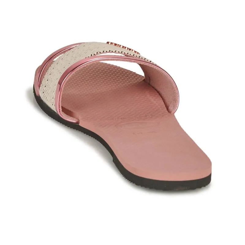 Havaianas Slip Resistant Quick Dry Slide Slippers Women's Pink-4