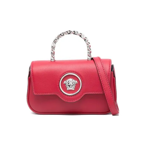 VERSACE La Medusa Calfskin One Shoulder Handbags Mini Women's Ruby Red