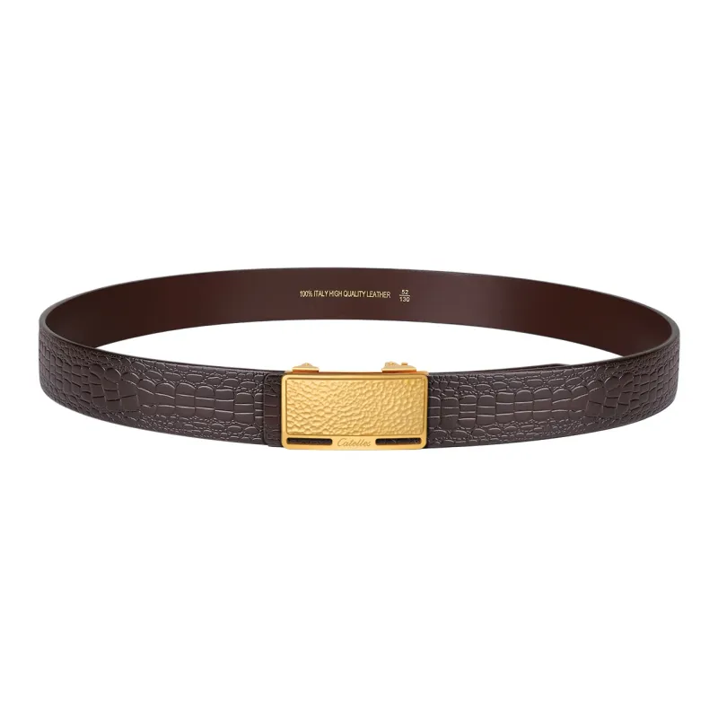 CATELLES Unlined Top Grain Cow Leather Leather Belts Men's Width 3.4cm-9