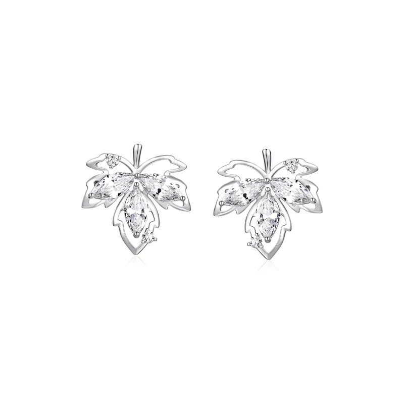 KADER 925 Sterling Silver Stud Earrings Women's Silver-0