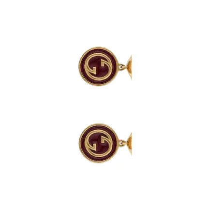 GUCCI Metal Earrings Women's Red-2