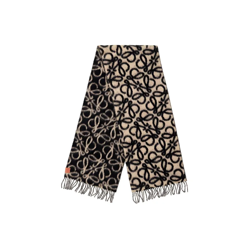 LOEWE Knit Scarves Women's Brown-2