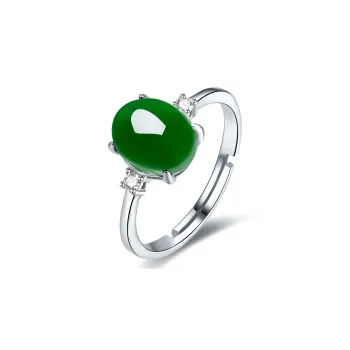 Oriental Jade Rings Jasper Women's