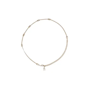 CHANEL Metal Necklaces Women's Gold