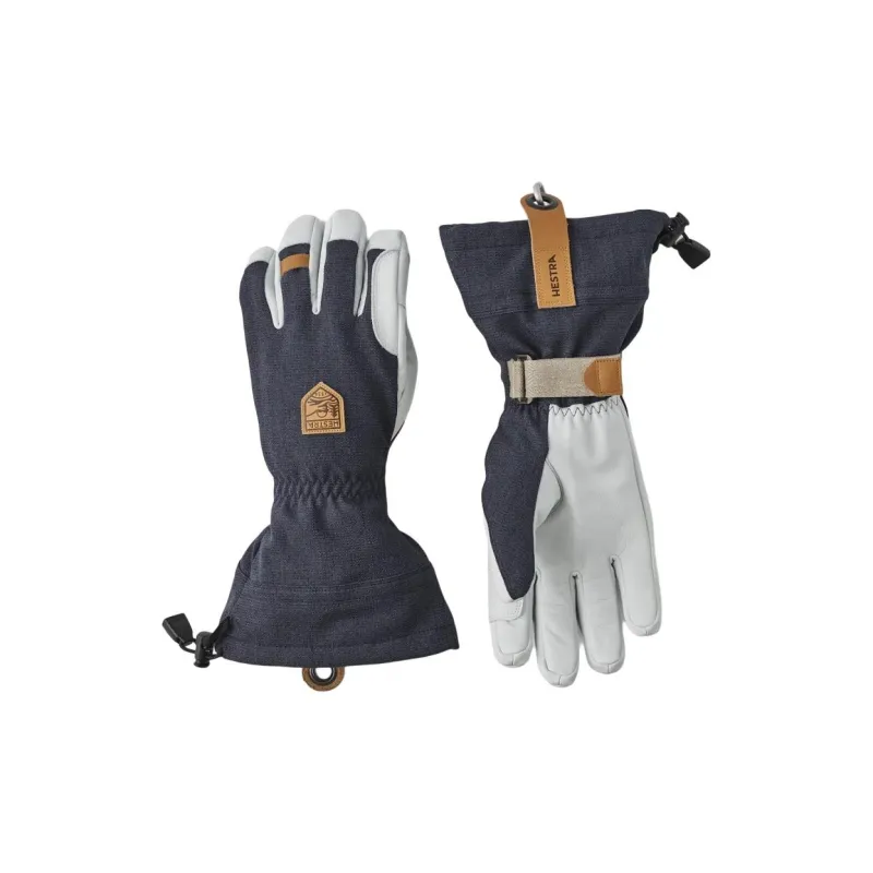 HESTRA Leather Sports Gloves Men's Marine Blue-0