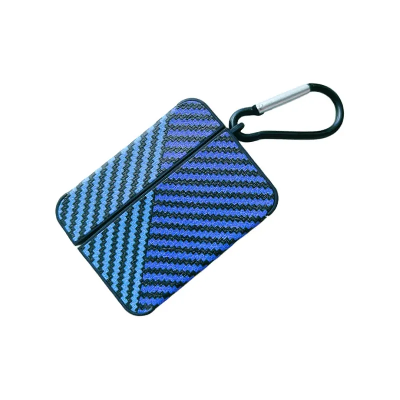 Baohuguang Compatible With AirPods 2/4/pro 2/1 TPU Square Creative Carbon Fiber Individual Niche Headphone Cases-5