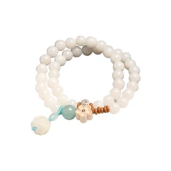 Emerald White Jade Bodhi Seed Bracelets Women's