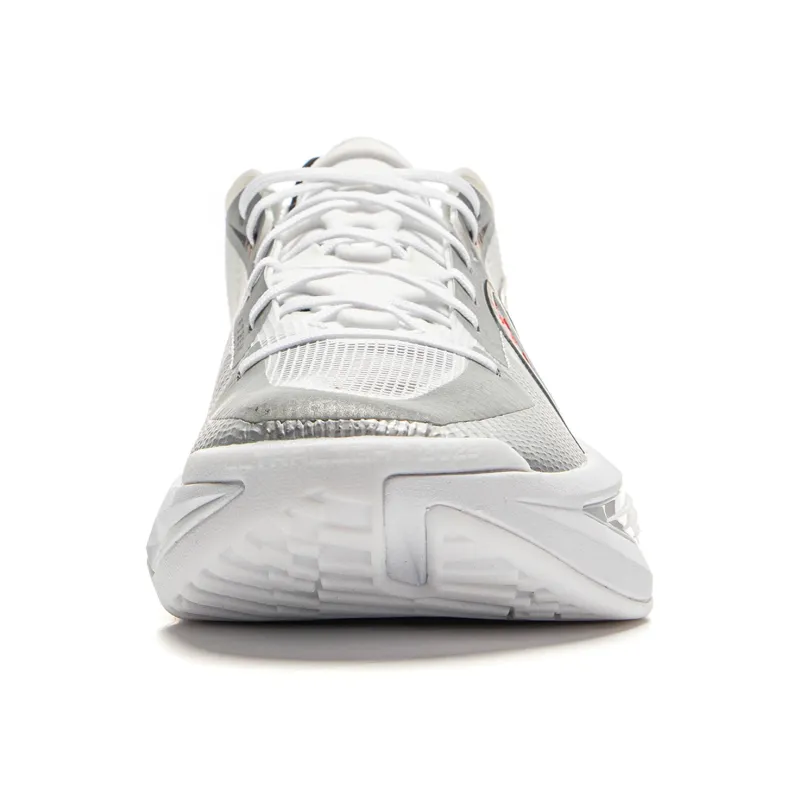 LiNing Ultra Light Cushioning, Slip Resistant, Abrasion Resistant, Rebound Grip Low Top Basketball Shoes Men's White-4