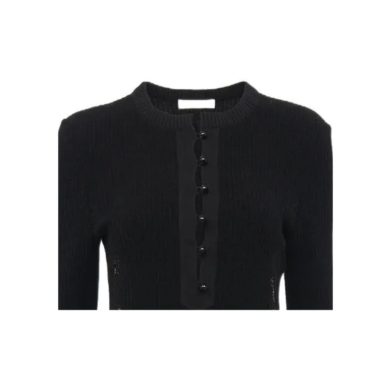 Chloé Lace panel Knitted Mini Dress-4