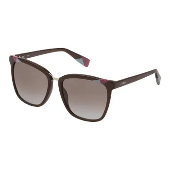 Furla Acetate Square Sunglasses Unisex Brown
