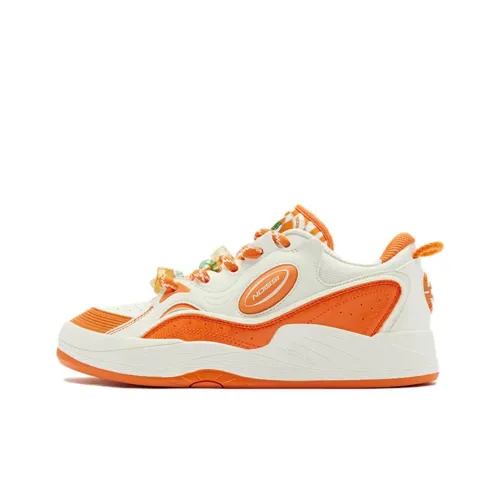 QIAODAN Egg Shoes Cushioning Wear Resistant Low Top Skateboard Shoes Men's Lime Ivory