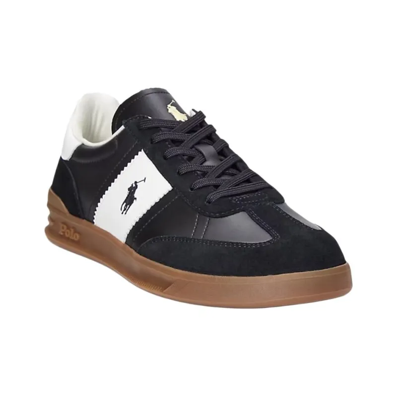 Polo Ralph Lauren Heritage Aera Low Top Skateboard Shoes Men's Black-2