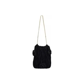 ZARA Polyester Bucket Bags Shoulder Bags Medium Size Women's Black