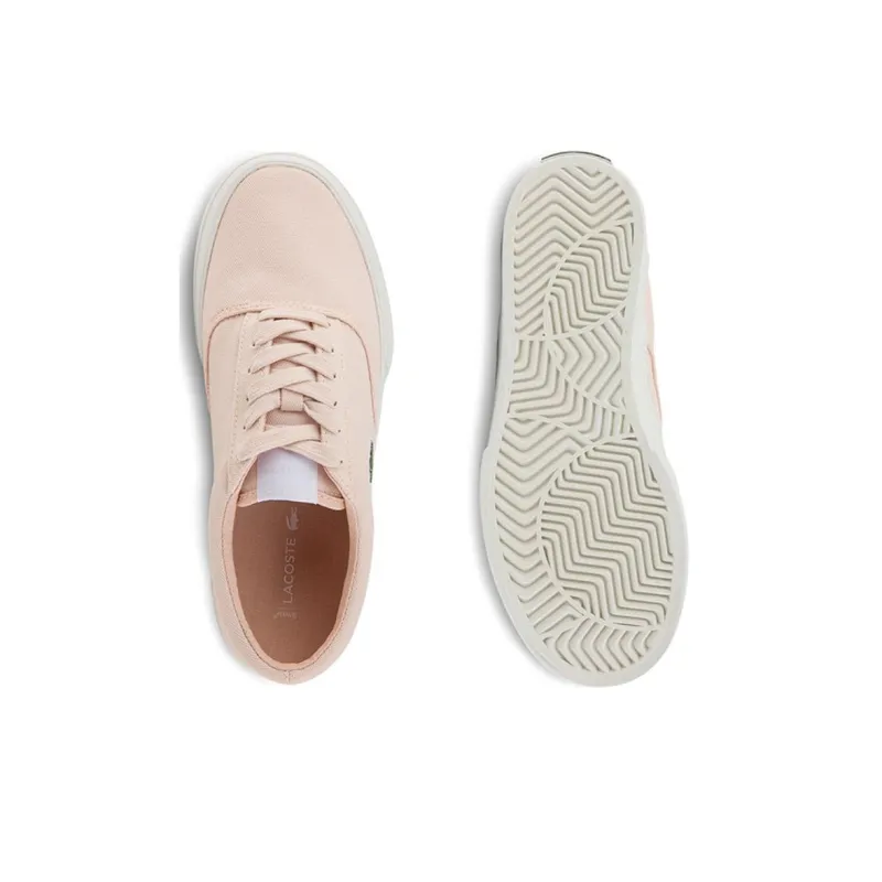 LACOSTE Low Top Canvas Shoes Women's Light Pink-3