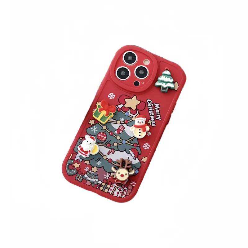 BYZ TPU Material Santa Claus Compatibility Apple 13/14/15/16 Cell Phone Protective Cases-2