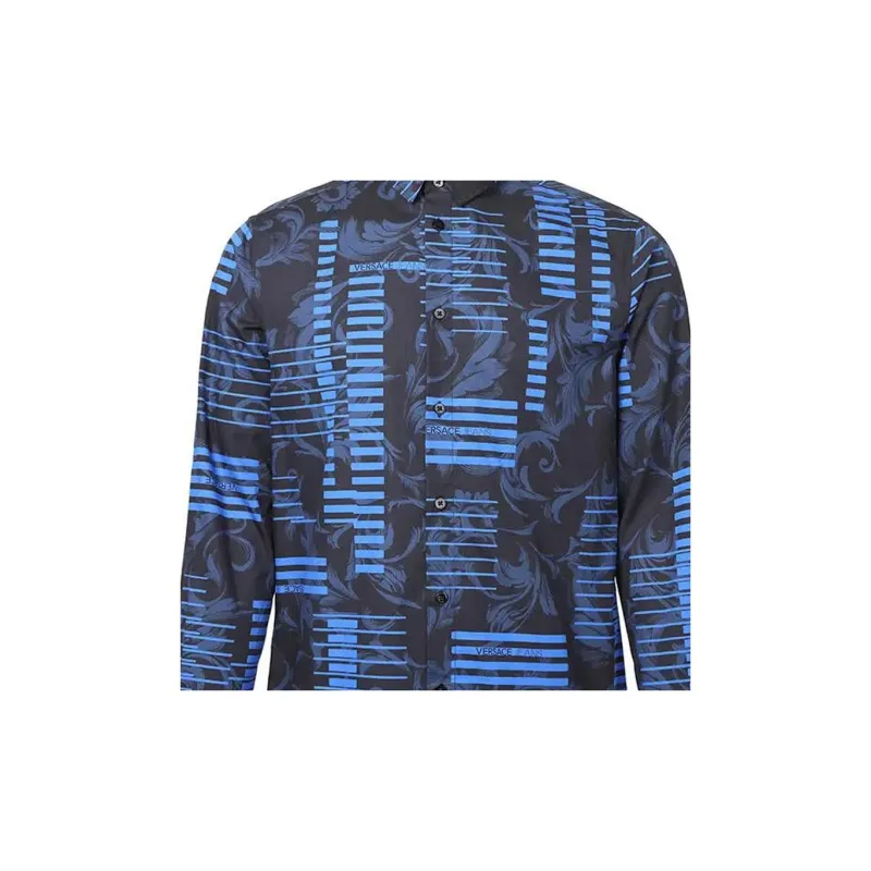 VERSACE JEANS Shirts Men Blue-3