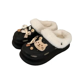 SHIGUDE Home Slippers Women's Black