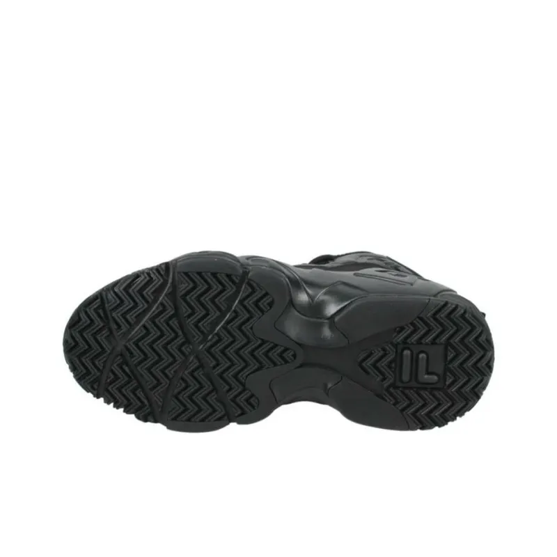 FILA Mashburn Anti-Slip Wear-Resistant Mid-Top Vintage Basketball Shoes Men's Black-4