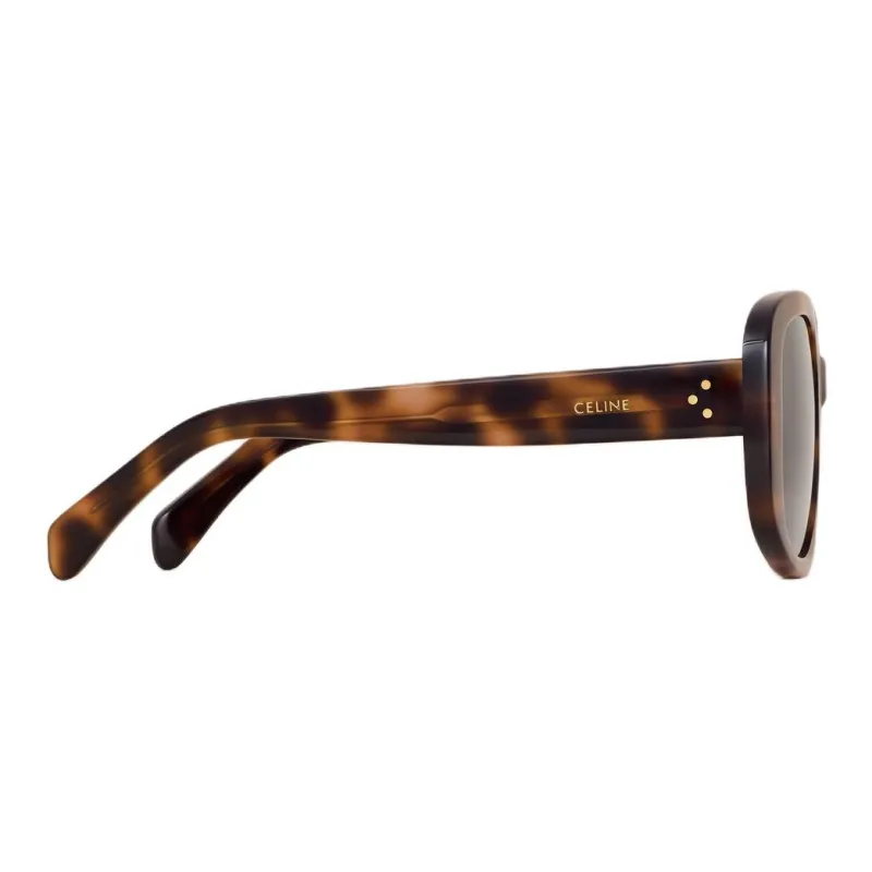 CELINE Acetate Square Sunglasses Unisex Tortoiseshell-2