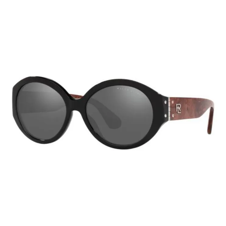 Ralph Lauren Plastic Oval Sunglasses Women's Black-0