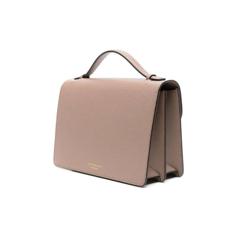 Victoria Beckham Cow Leather One Shoulder Handbag Regular Women's Almond Beige-1