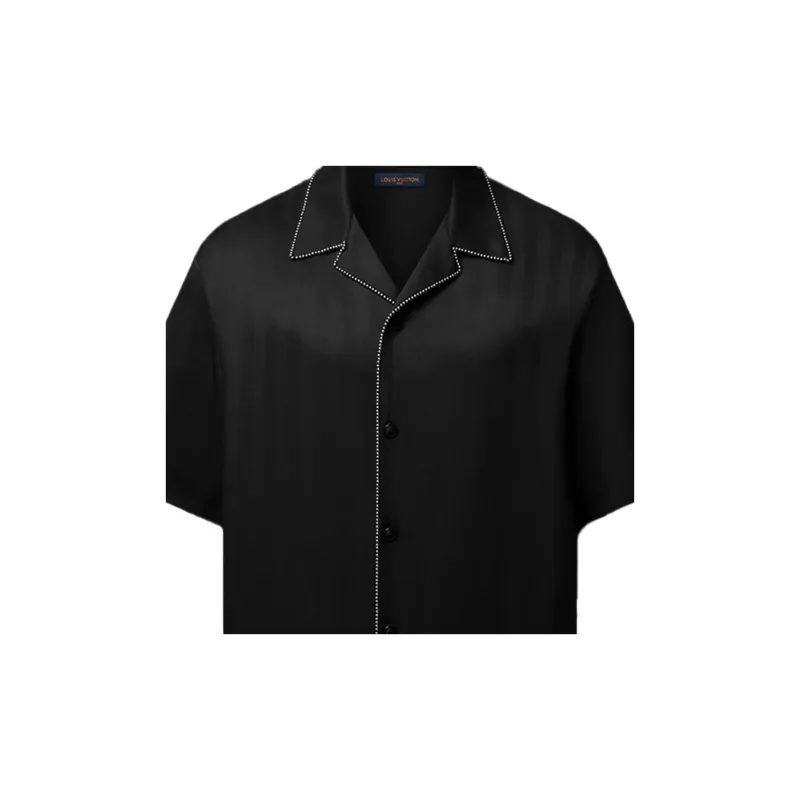 LOUIS VUITTON Bead Embellished Short Sleeved Silk Shirt-1