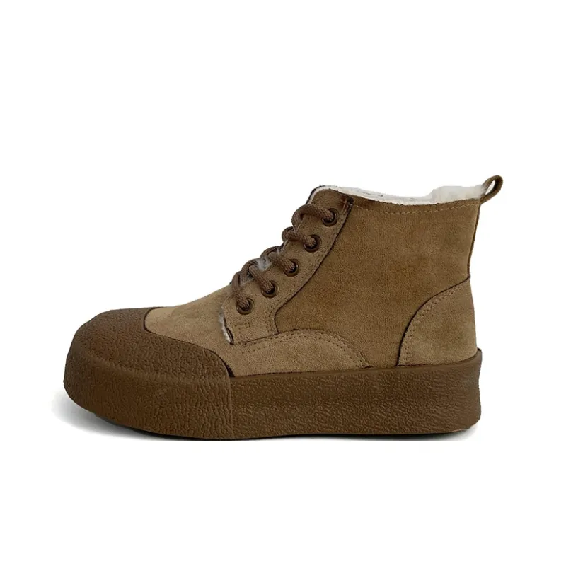 Than Than Me Warm Slip-Resistant High-Top Skateboard Shoes Women's-4