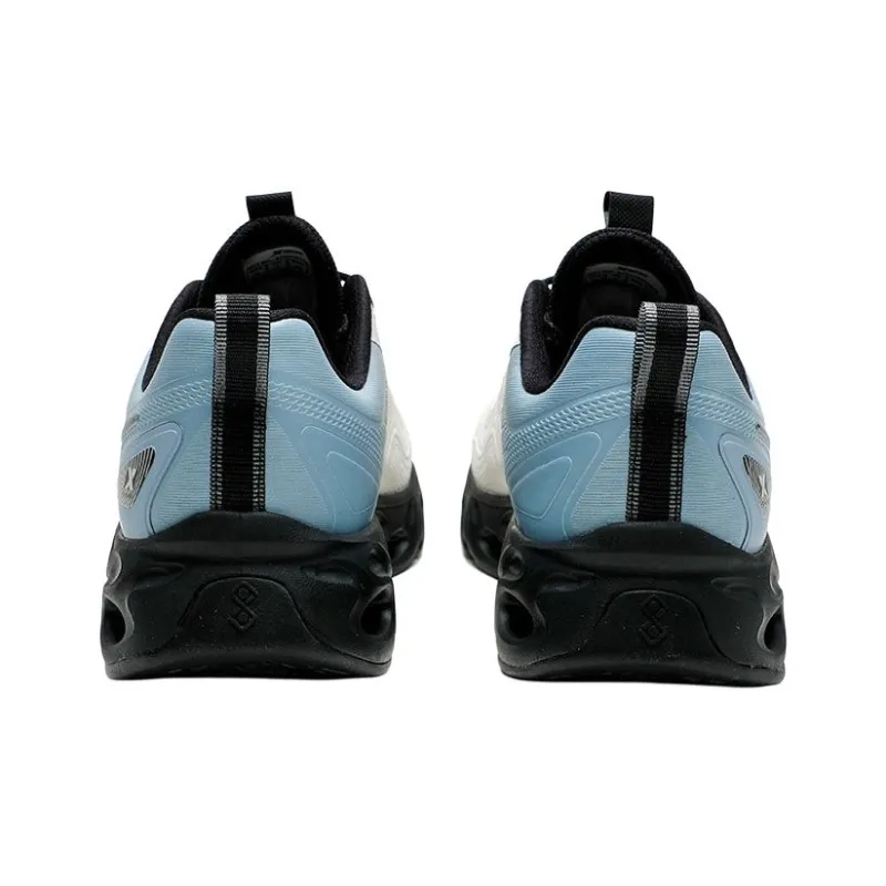 XTEP Cushioned Wear-Resistant Water-Resistant Low-Top Casual Running Shoes Men's White Blue-4