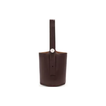 LOEWE Pebble Bucket Grained Calfskin Bucket Bag Handbag Shoulder Bag Large Size Men's Ox Blood Color