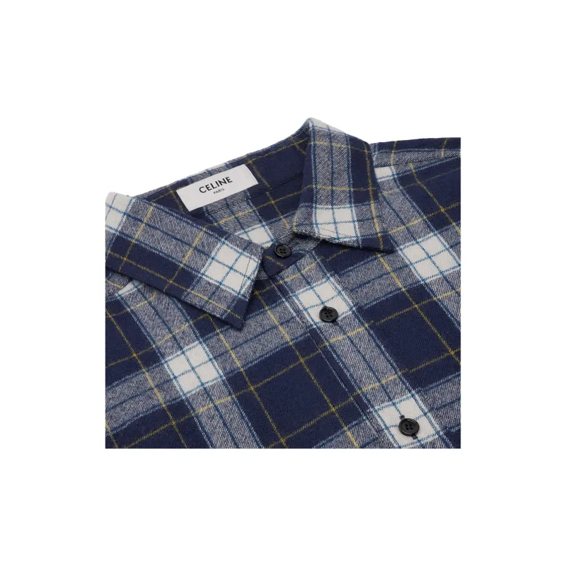 CELINE 2010s Checked Flannel Shirt-4