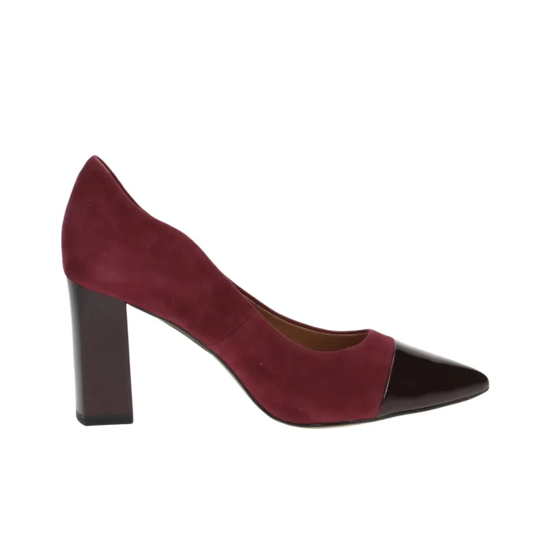 CAPRICE Effi Chunky Heel High Heels 8.5cm Women's Red Black-1